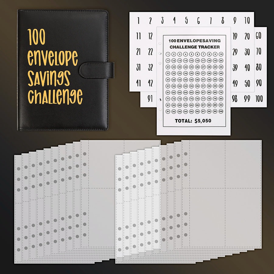 100 Envelope Savings Challenge Couple Notebook