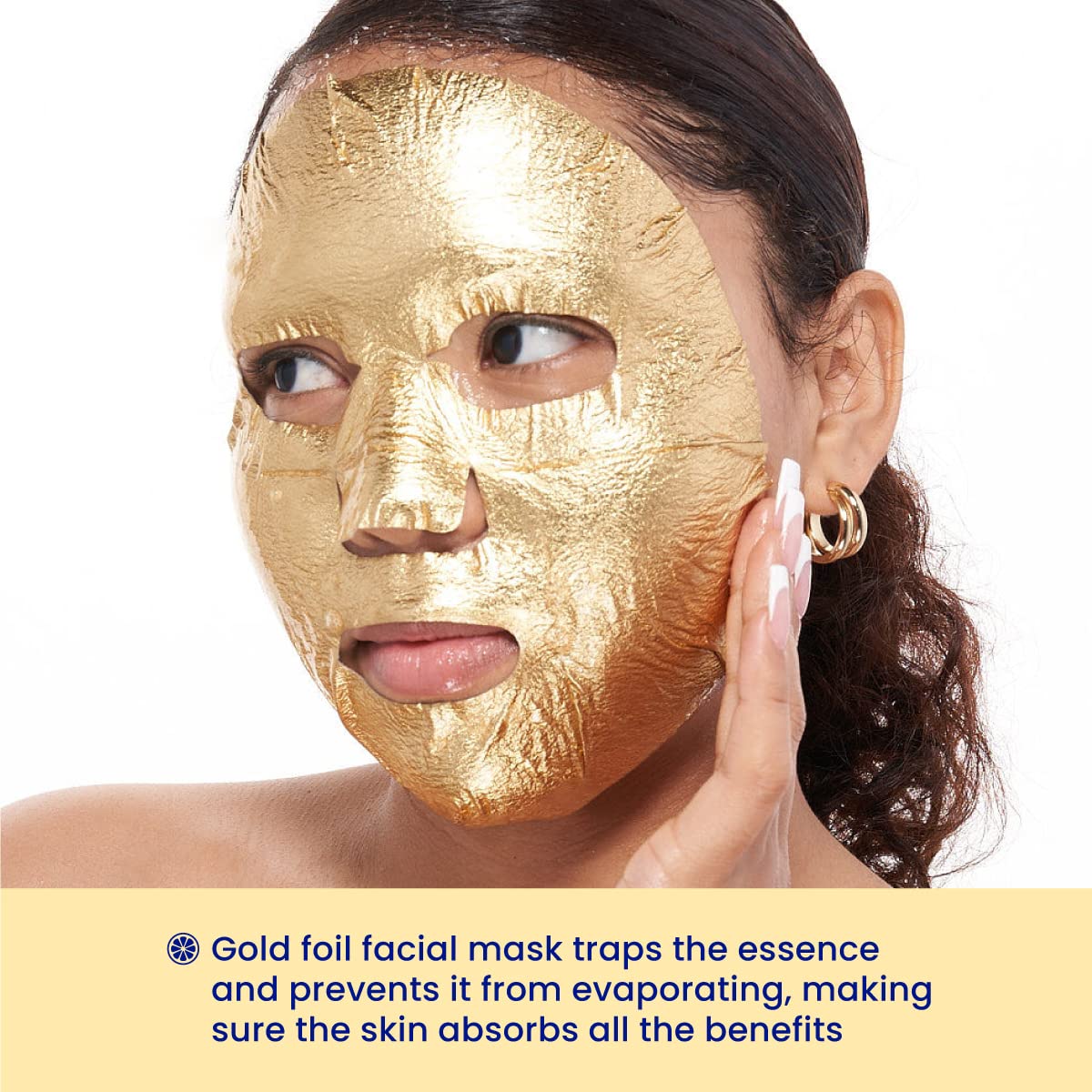 FACETORY Be Bright Be You Brightening Sheet Mask with Gold Foil & Lemon – 10 Pack