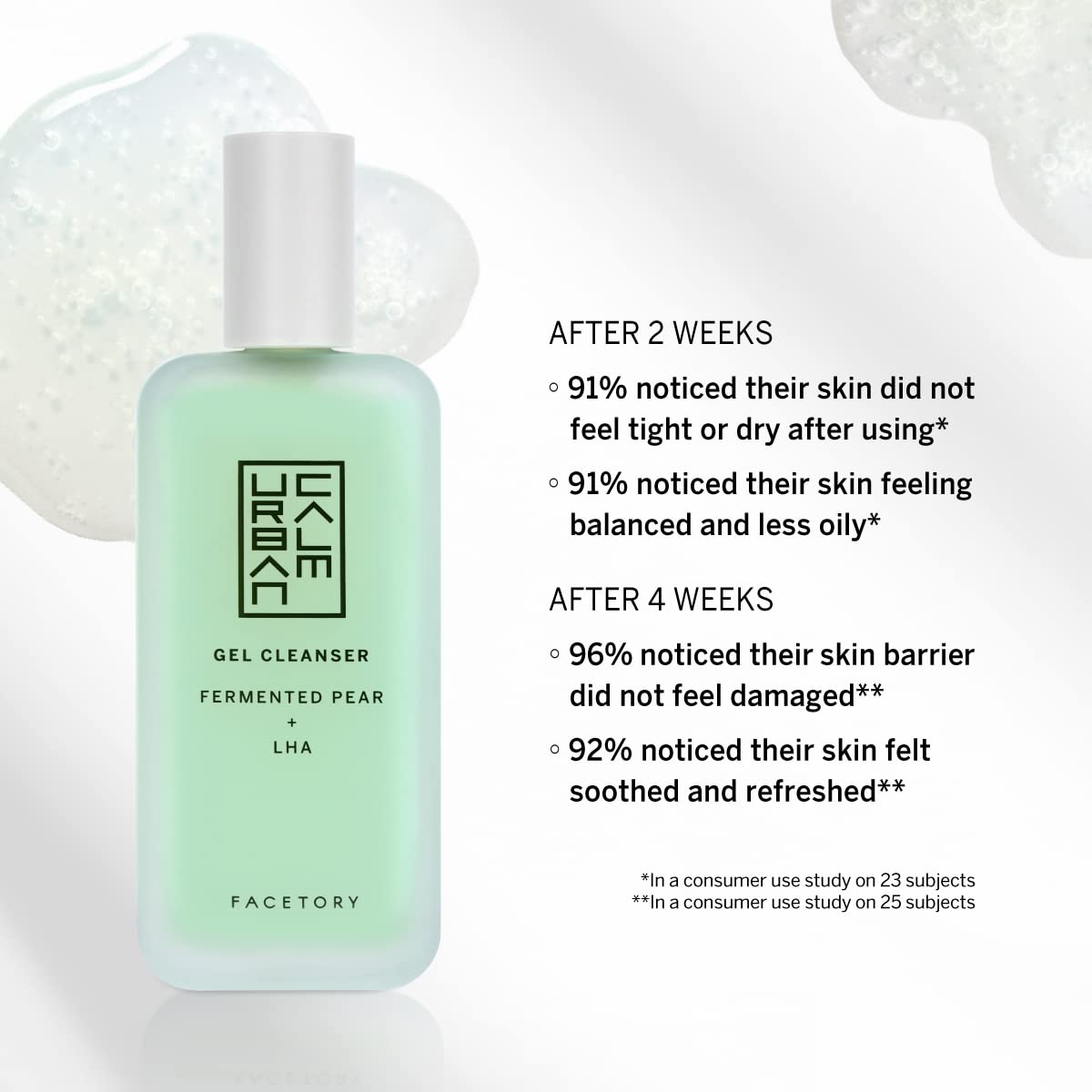 FACETORY Urban Calm Hydrating Face Wash – Gentle Gel Cleanser with Fermented Pear & LHA