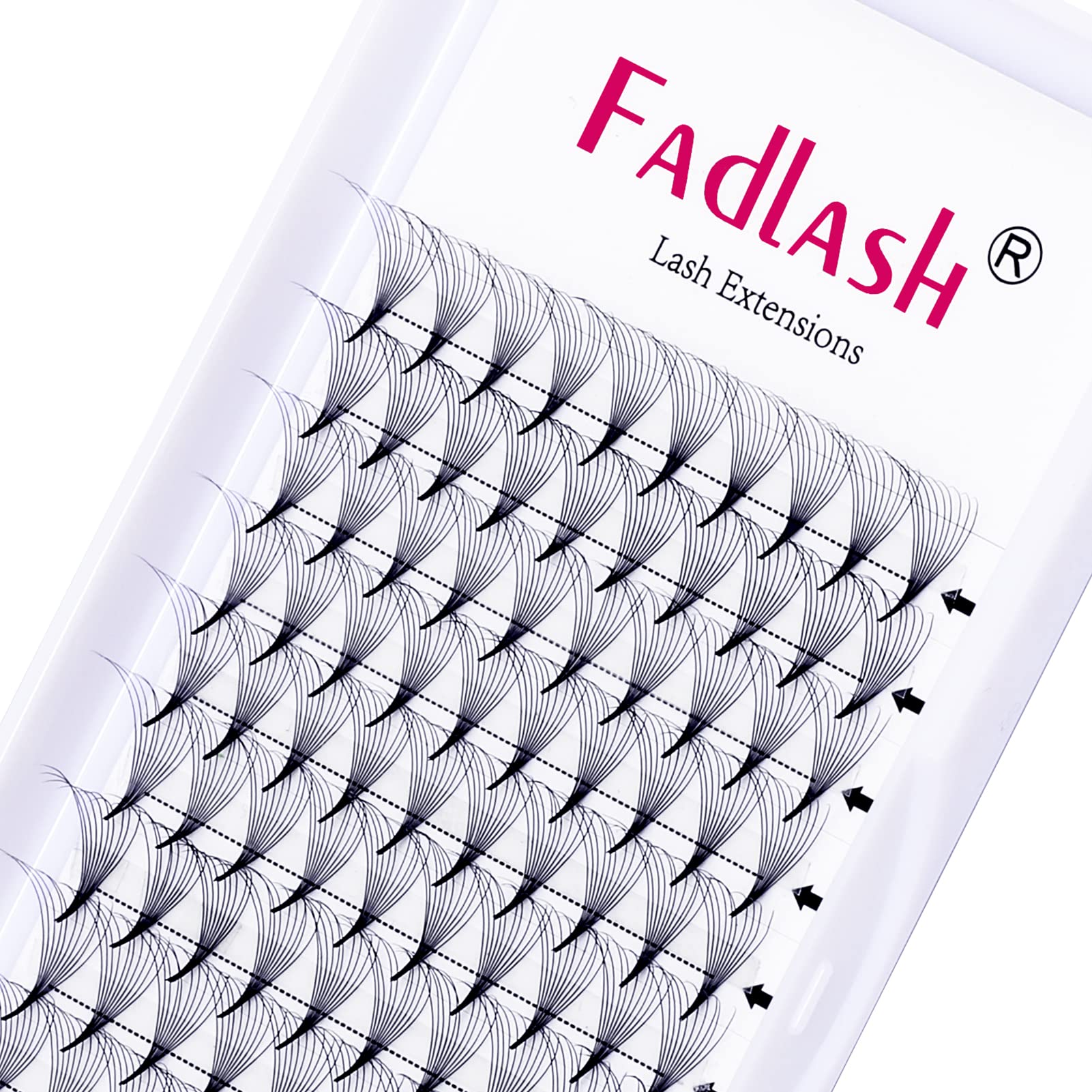 FADLASH 0.07mm C Curl 10D Premade Volume Lashes - 120pcs 10mm PBT