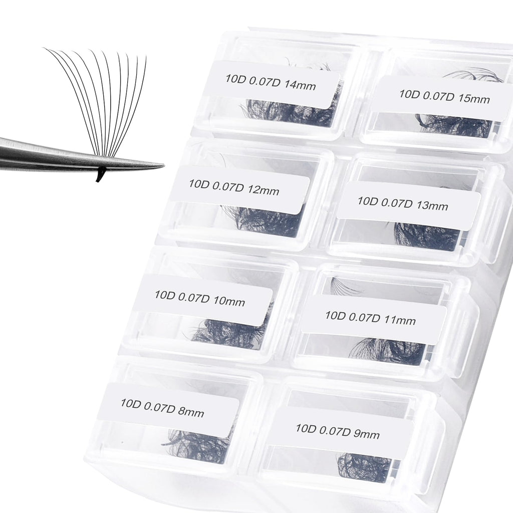 FADLASH 600 Premade Volume Fans Wispy Lash Extensions – Natural Look, 0.07D Curl, 10-15mm Mix Length