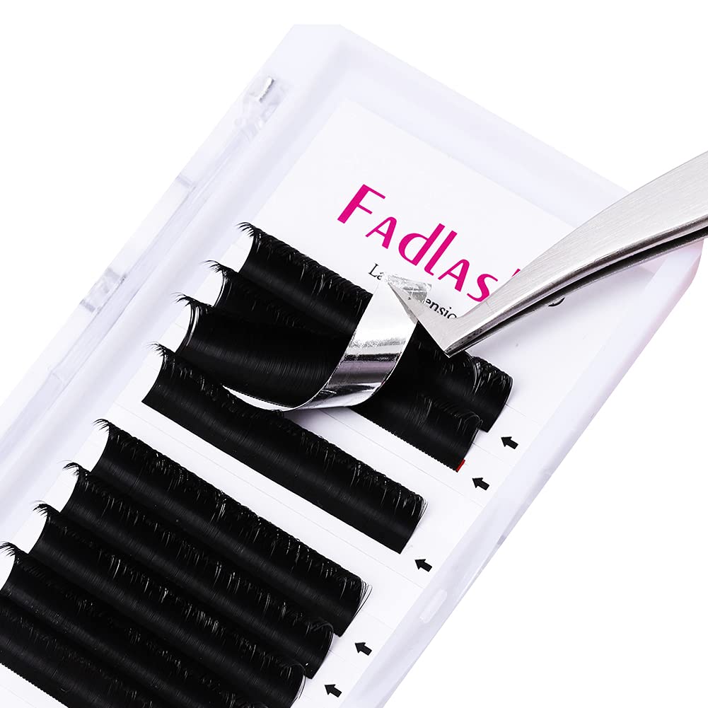 FADLASH D Curl 0.07 14mm Self-Fanning Lashes – Semi-Permanent Volume Extensions