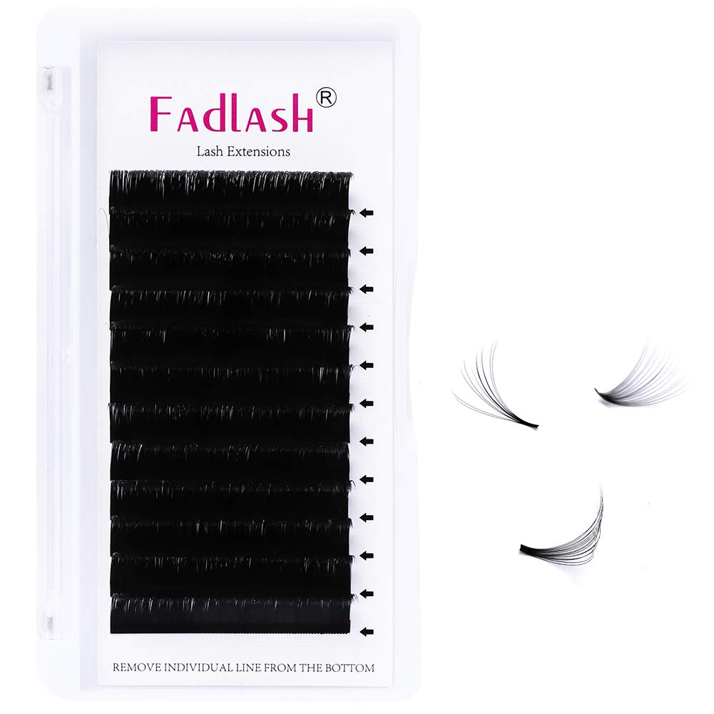 FADLASH D Curl 0.07 14mm Self-Fanning Lashes – Semi-Permanent Volume Extensions