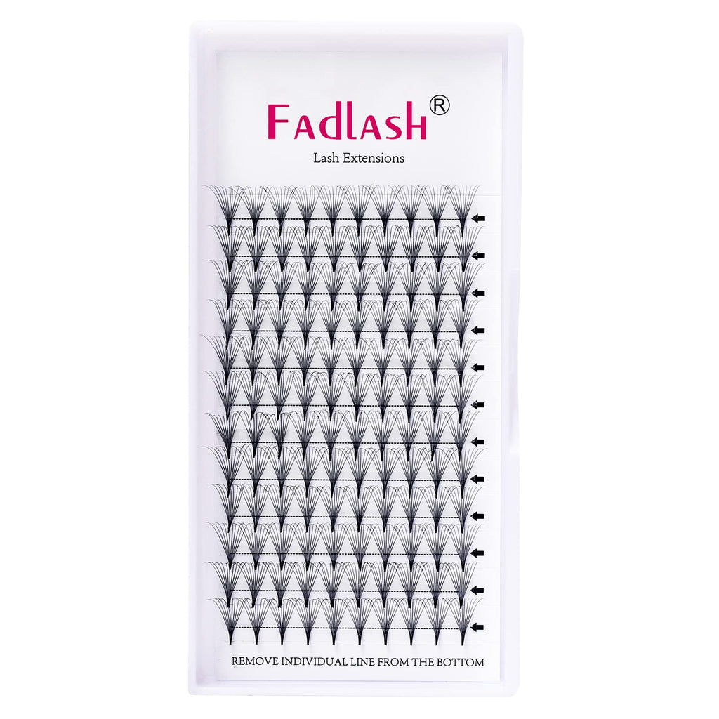 FADLASH 0.07mm C Curl 10D Premade Volume Lashes - 120pcs 10mm PBT