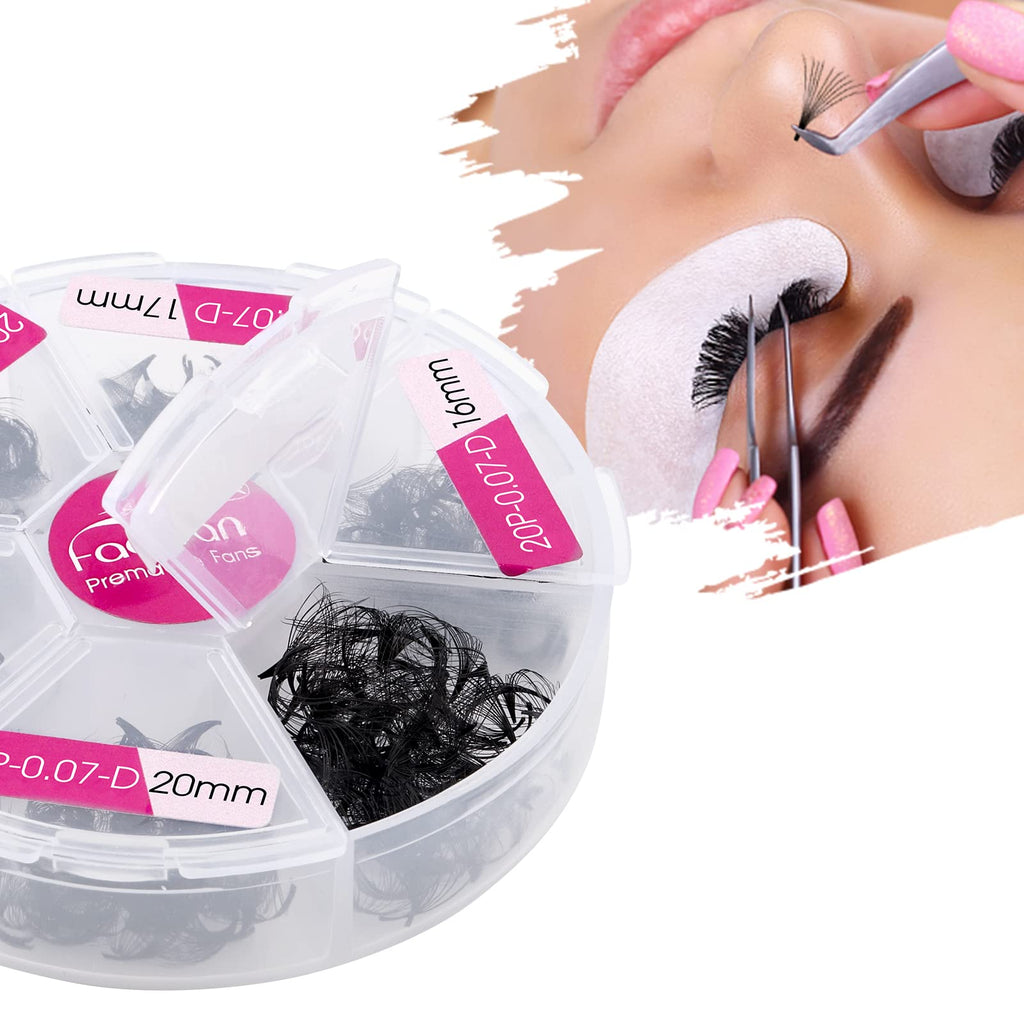 FADVAN 600 Premade Fans Eyelash Extensions – 15-20mm, 20D, 0.07D Thickness
