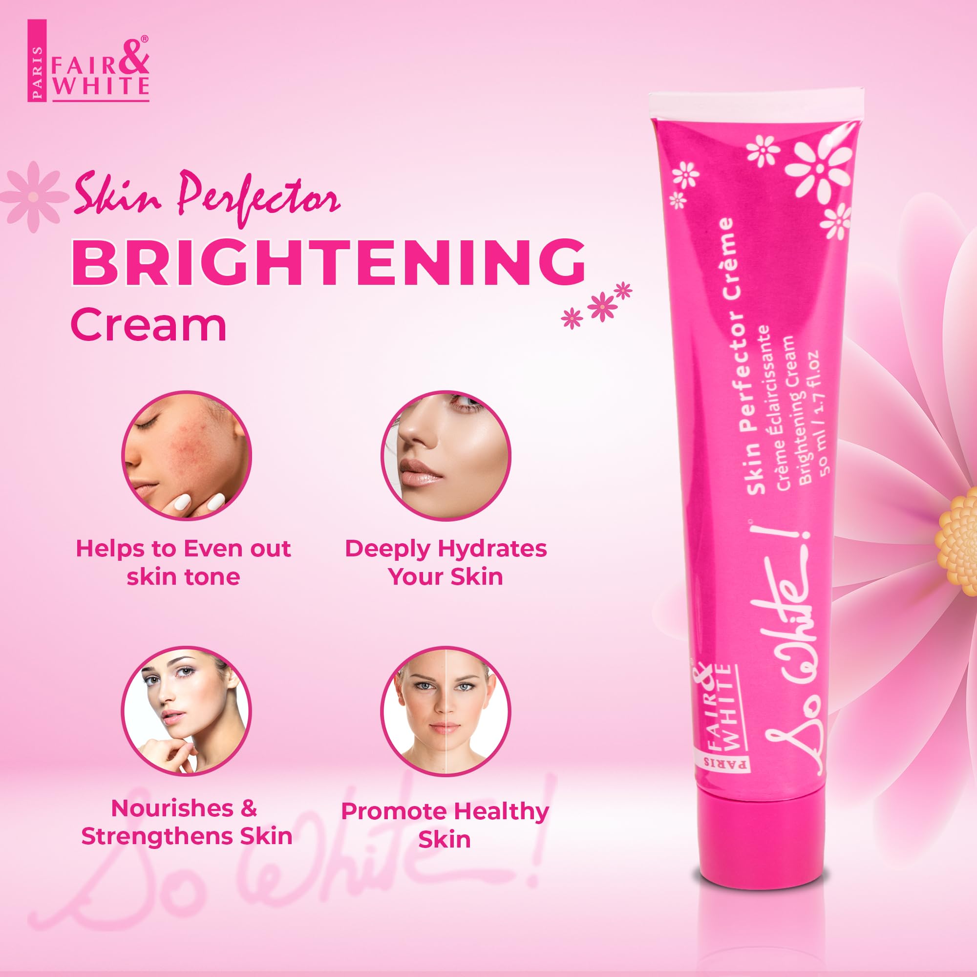 Fair & White So White Perfector Cream – 50ml Skin Brightening Moisturizer