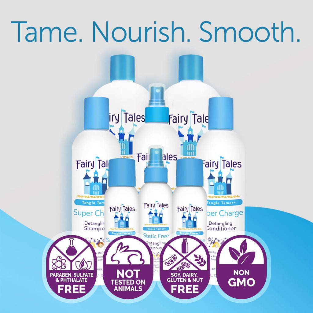 Fairy Tales Tangle Tamer Kid Detangling Shampoo & Conditioner – 32 Oz 2-Pack