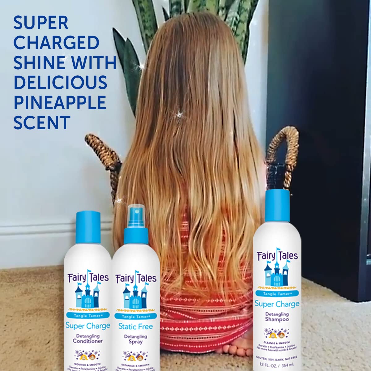 Fairy Tales Tangle Tamer Kid Detangling Shampoo & Conditioner – 32 Oz 2-Pack