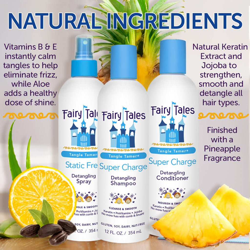 Fairy Tales Tangle Tamer Kid Detangling Shampoo & Conditioner – 32 Oz 2-Pack