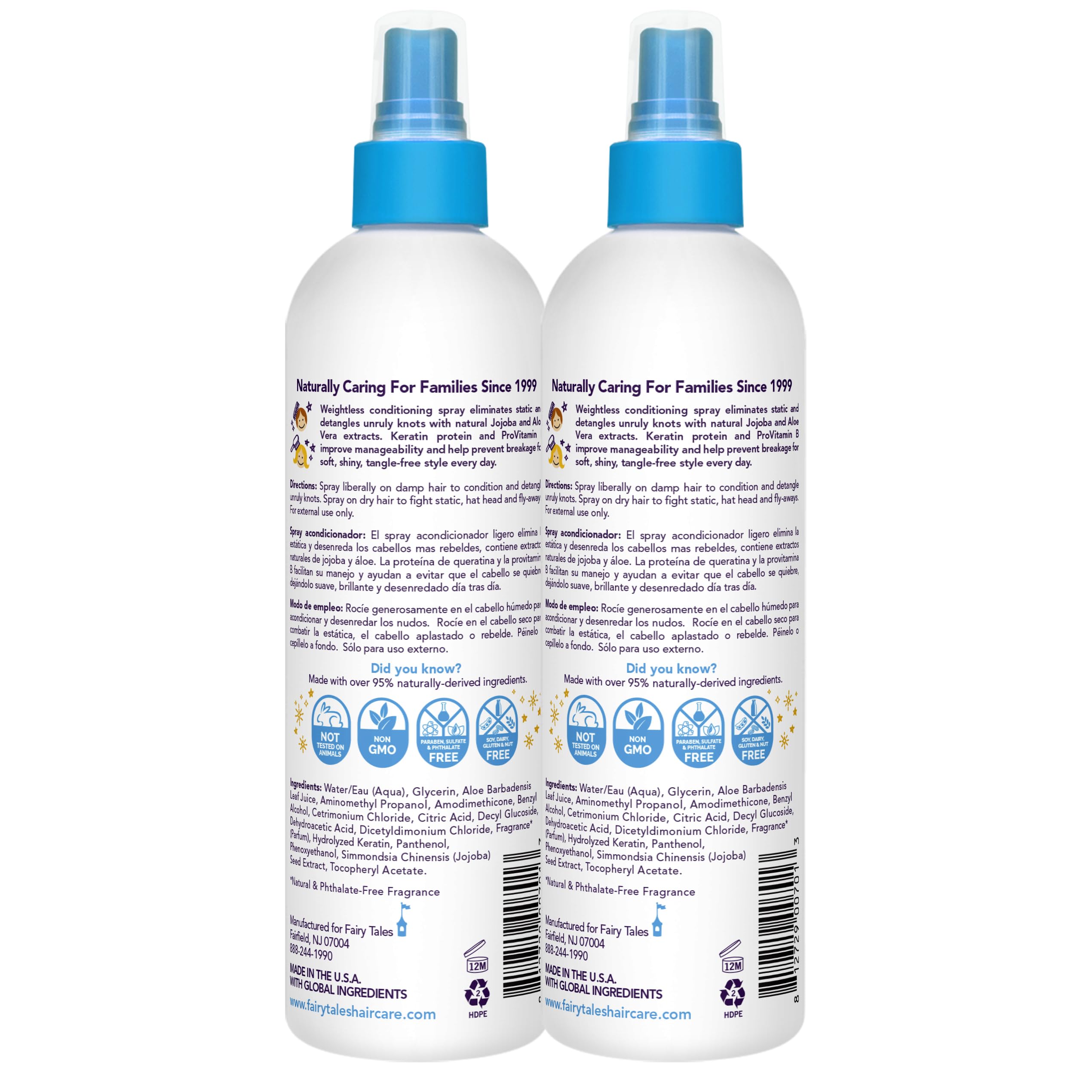 Fairy Tales Tangle Tamer Detangling Spray for Kids – 12 oz (2 pack)