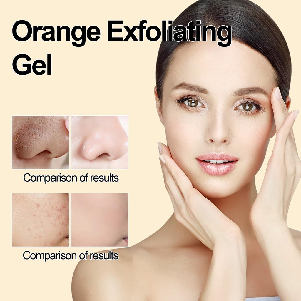 FAIRYTALESPACE Orange Exfoliating Gel Scrub for Face & Body – Deep Cleanse, Pore Refinement, Hydration (2PCS)