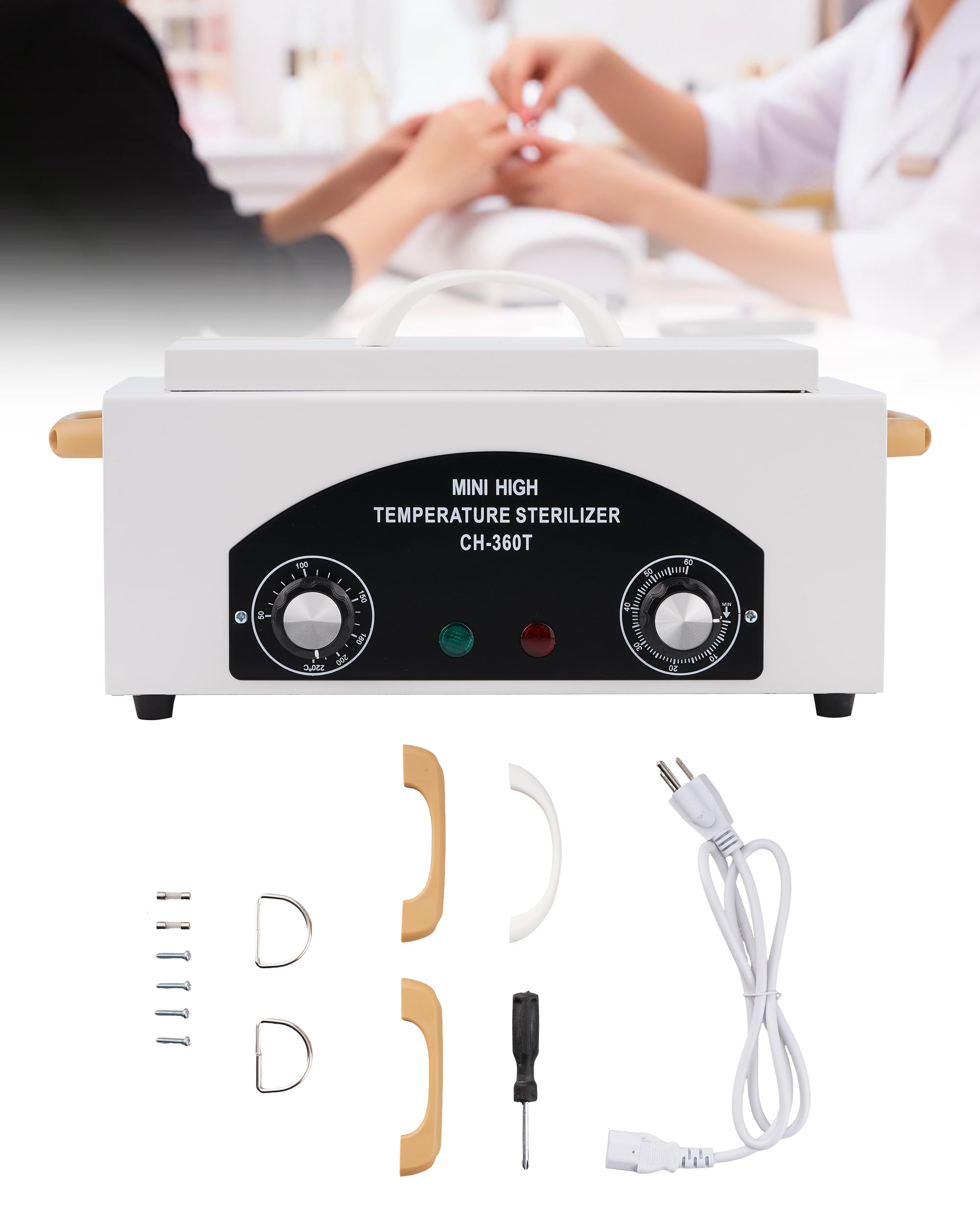 FAITIO High-Temp Cleaning & Care Box for Metal Tools, 1.5L, 110V, 300W | Nail Salon & Barber Equipment