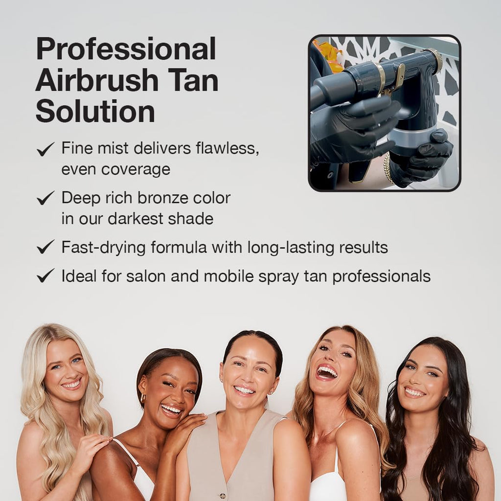 Fake Bake Darker Spray Tan Solution – Buildable, Fast-Drying Sunless Bronze (32 fl oz)