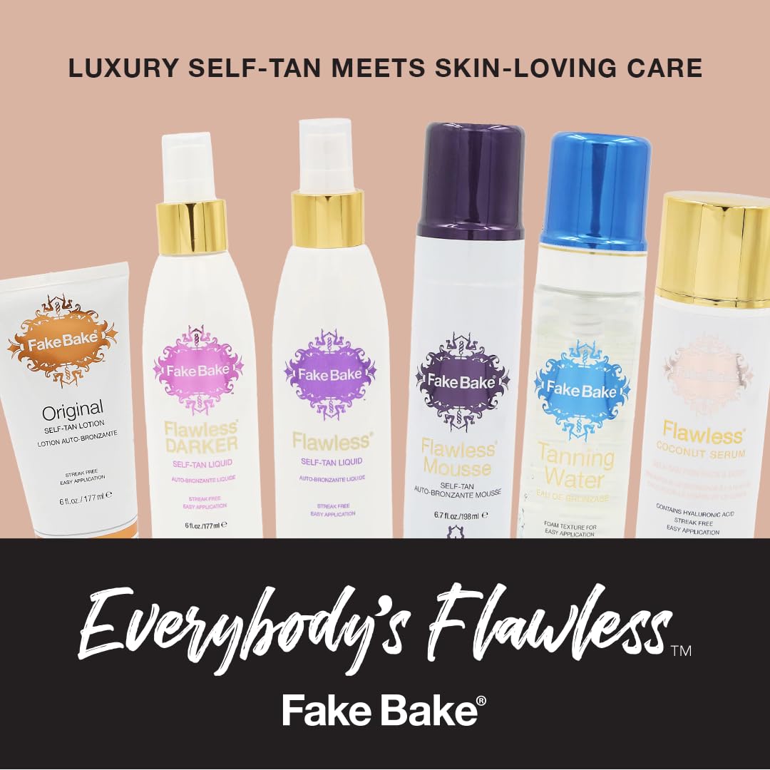 Fake Bake Darker Spray Tan Solution – Buildable, Fast-Drying Sunless Bronze (32 fl oz)