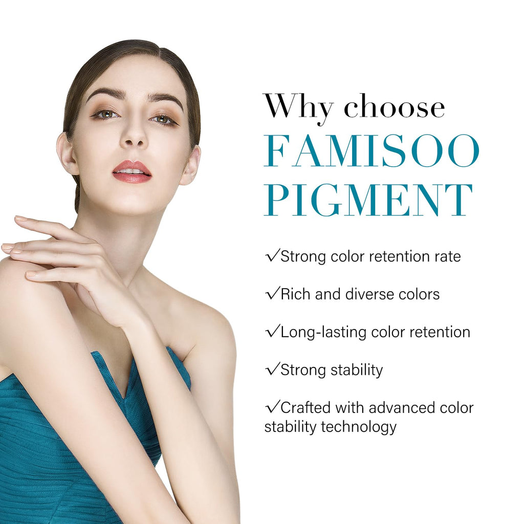 FAMISOO PMU Pigments for Eyebrow – 0.169oz / 5ml – Professional Tattoo Ink for Long-Lasting Eyebrows (421 Deepskin)