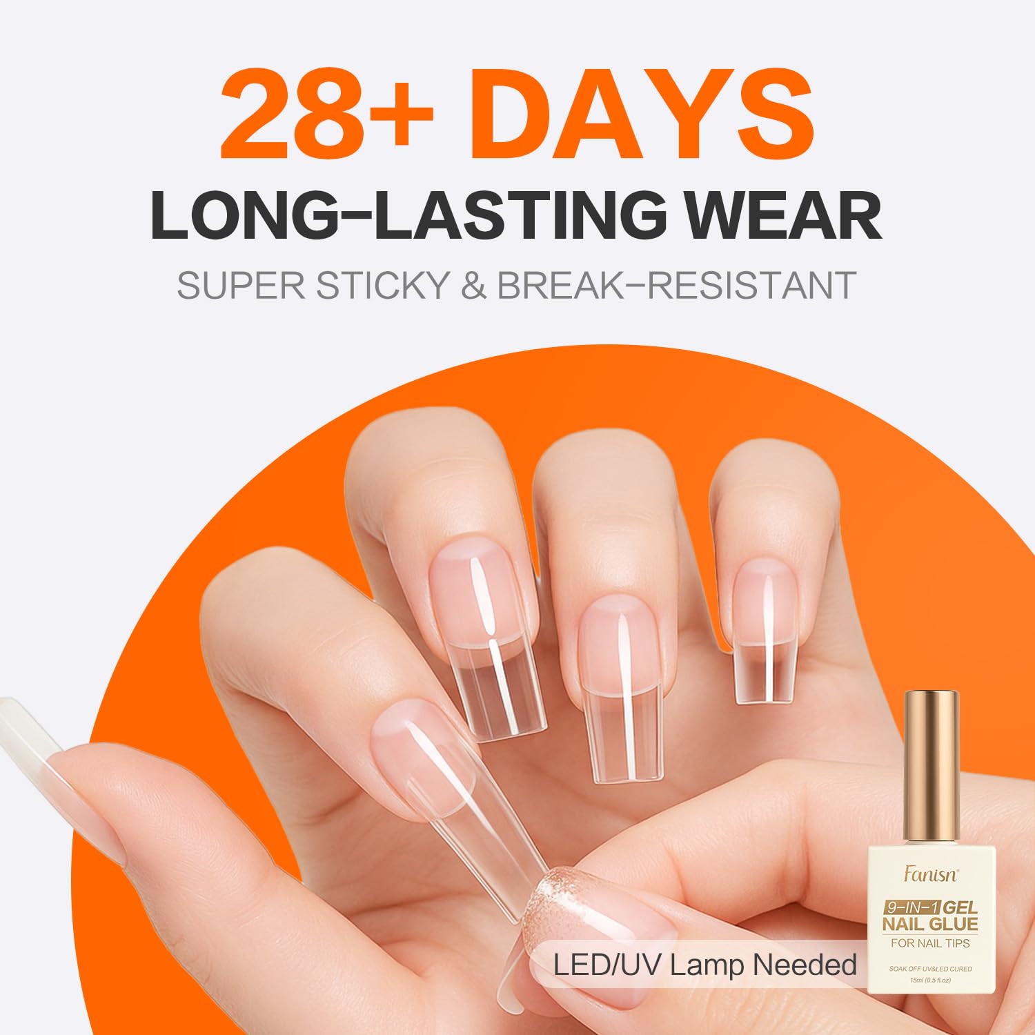 Fanisn 9-in-1 Gel Nail Glue Kit with Dehydrator – Fast, Acid-Free Nail Prep for Salon & DIY