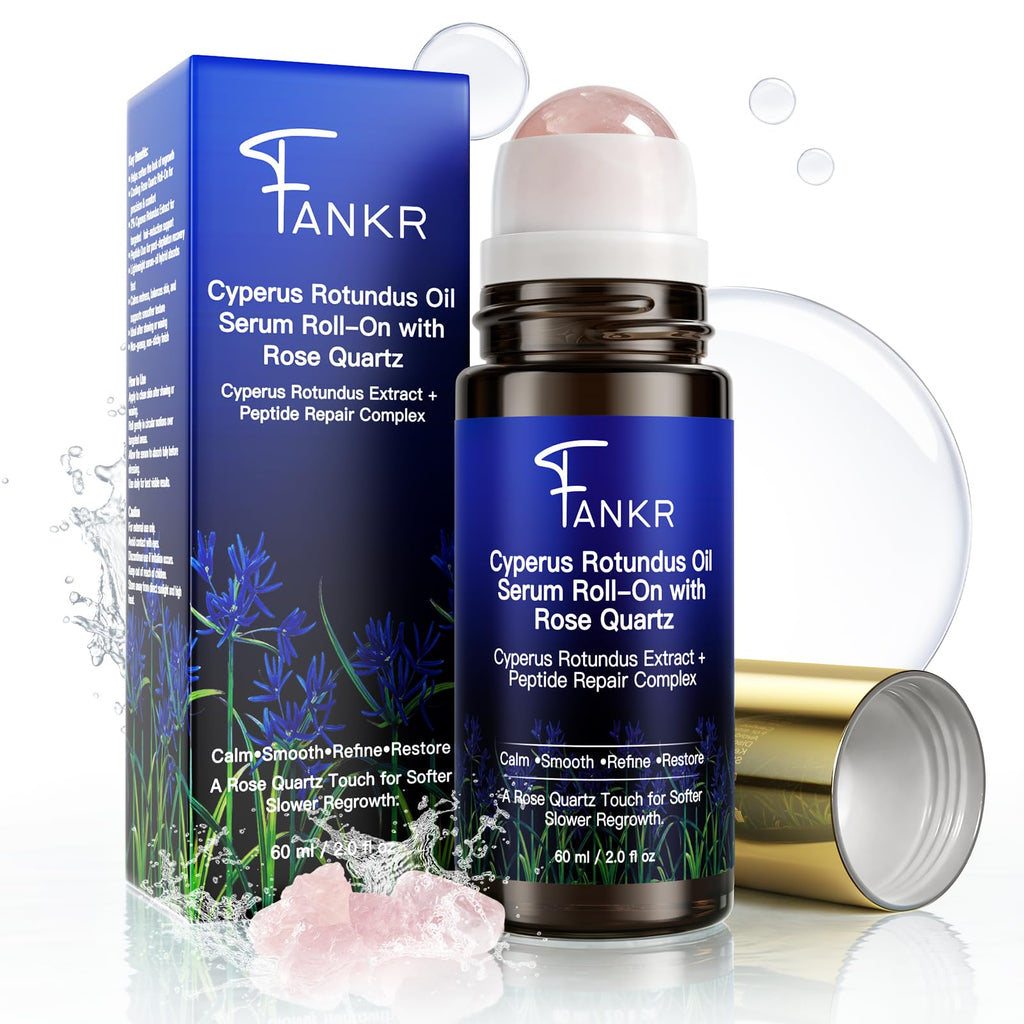 Fankr Cyperus Rotundus Oil Serum Roll-On with Rose Quartz – 60 ml