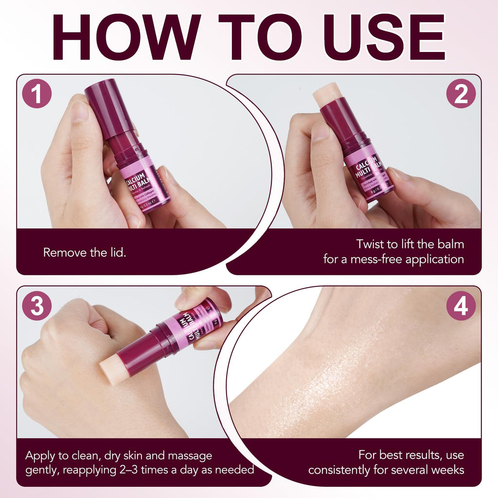 FANSHI Calcium Multi Balm Stick – Firming, Hydrating & Smoothing for Eyes, Face & Neck (2-Pack)