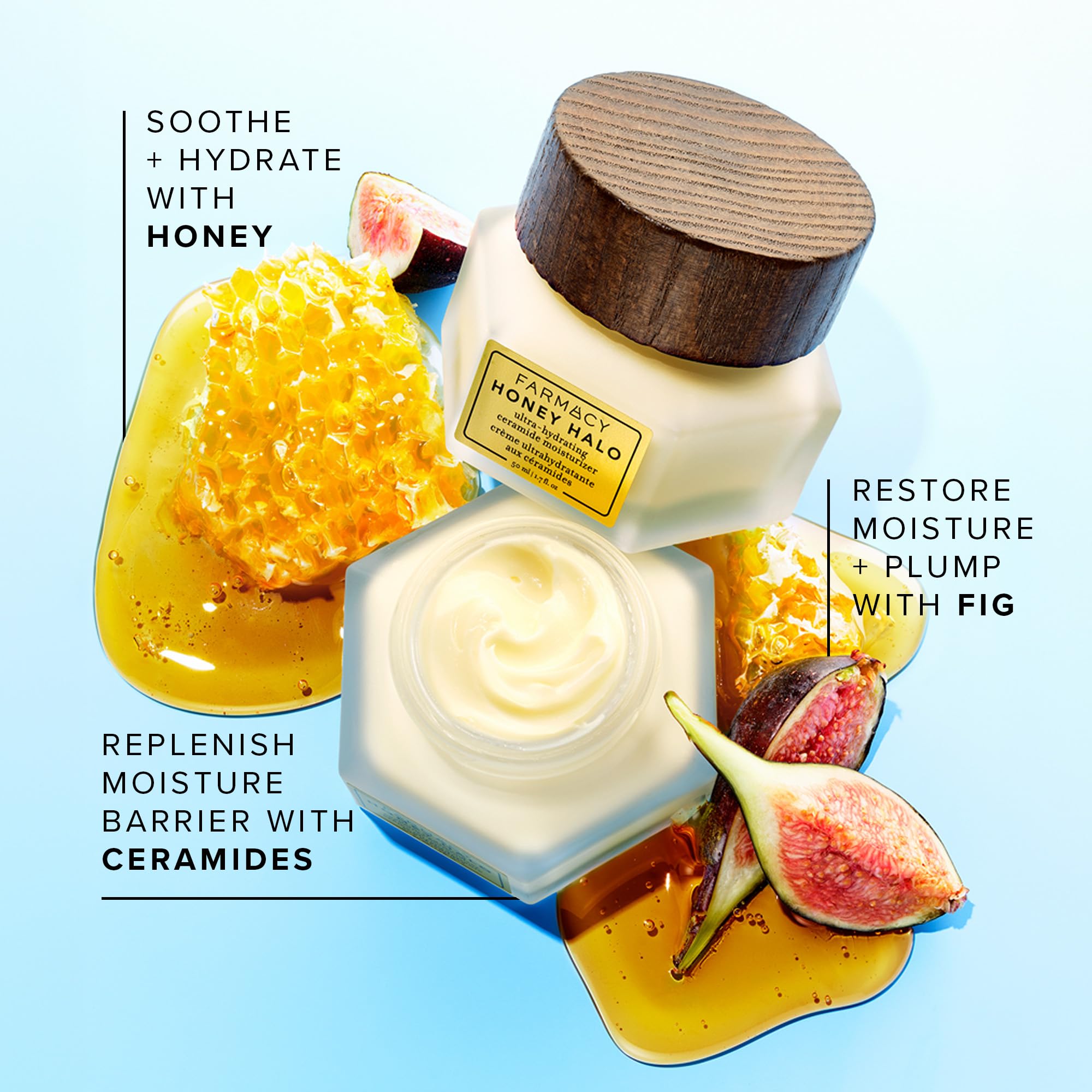 Farmacy Honey Halo Ceramide Moisturizer – Ultra Hydration with Buckwheat Honey & Ceramides (15ml)