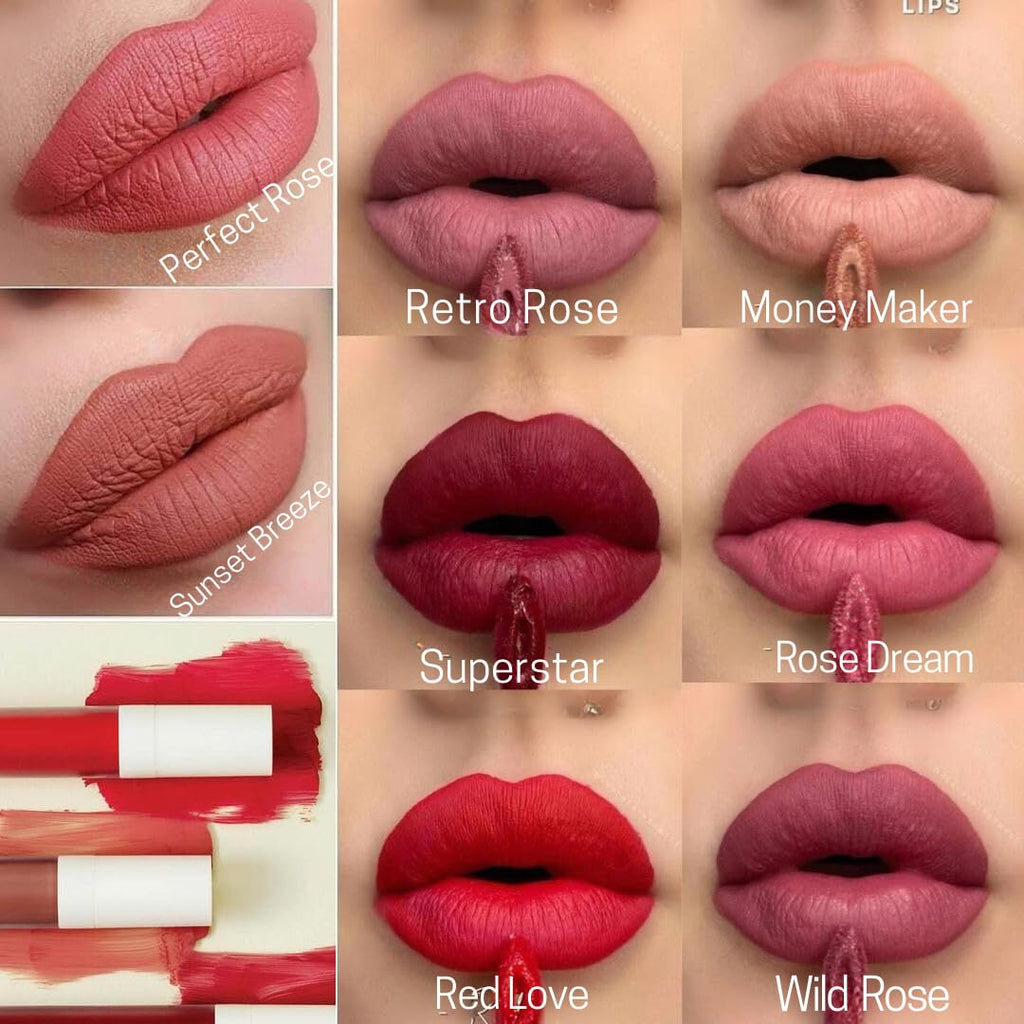 FARMASi Matte Liquid Lipstick – Long-Lasting, Ultra-Comfortable, Pure Pigments in Perfect Rose