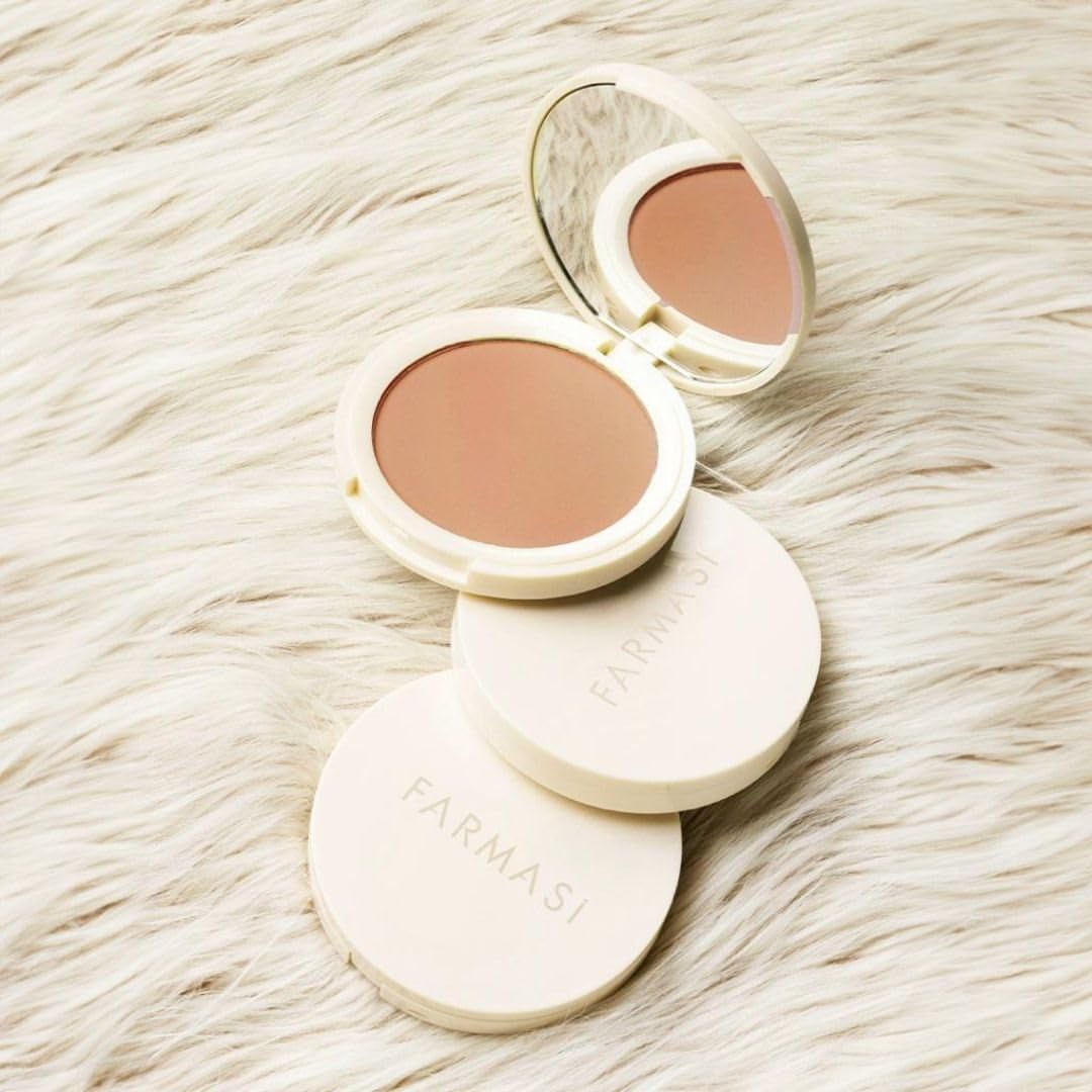 FARMASI BB All-in-One Powder — Lightweight, Long-Lasting Coverage (Warm Medium, 0.5 oz)