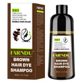 Farndu Brown Hair Dye Shampoo – 100% Gray Coverage, Natural Herbal Formula