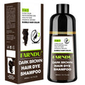 Farndu Dark Brown Hair Dye Shampoo – 3-in-1 Grey Coverage, Natural Ingredients