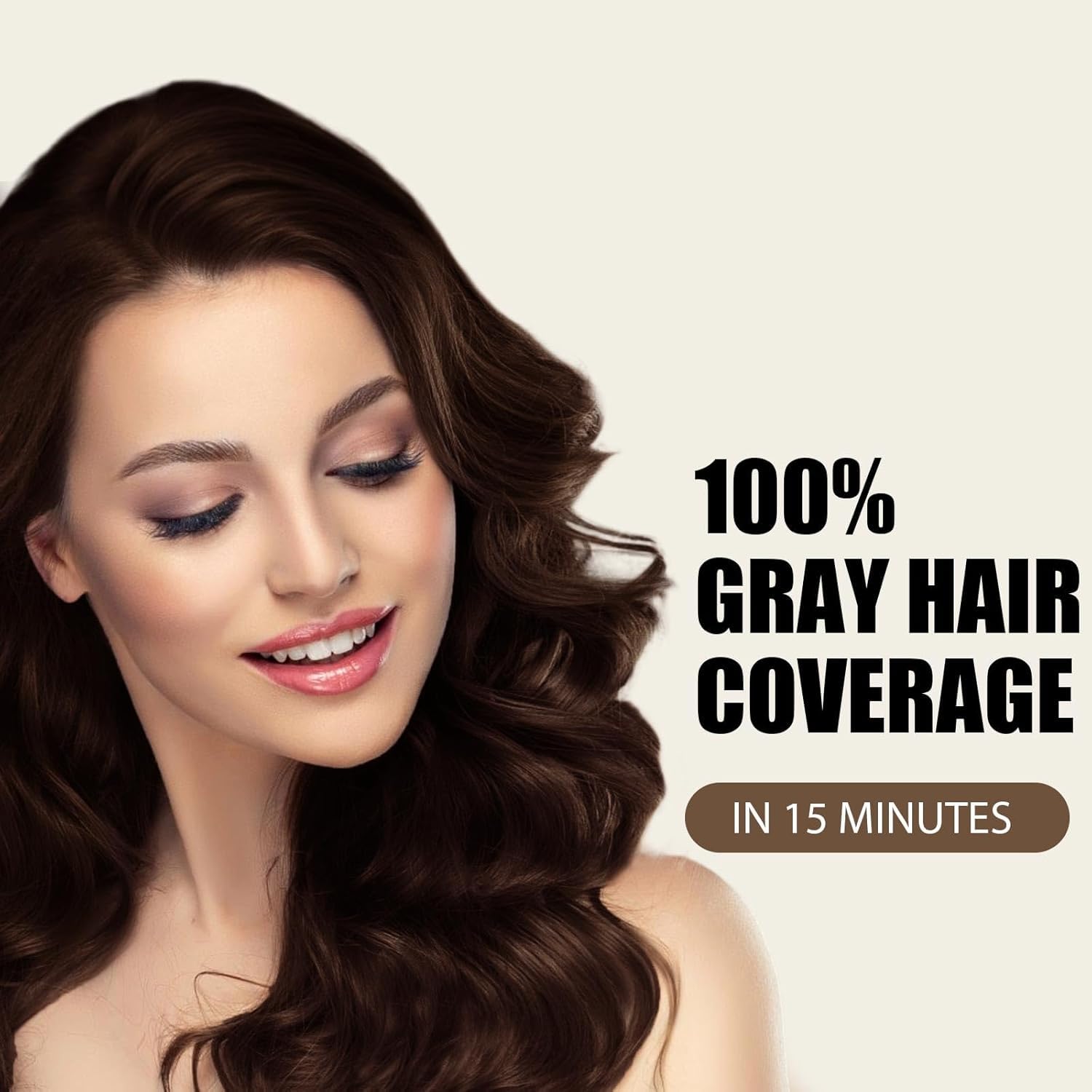Farndu Dark Brown Hair Dye Shampoo 3-in-1 – 15 Min Gray Coverage, Herbal Semi-Permanent Color