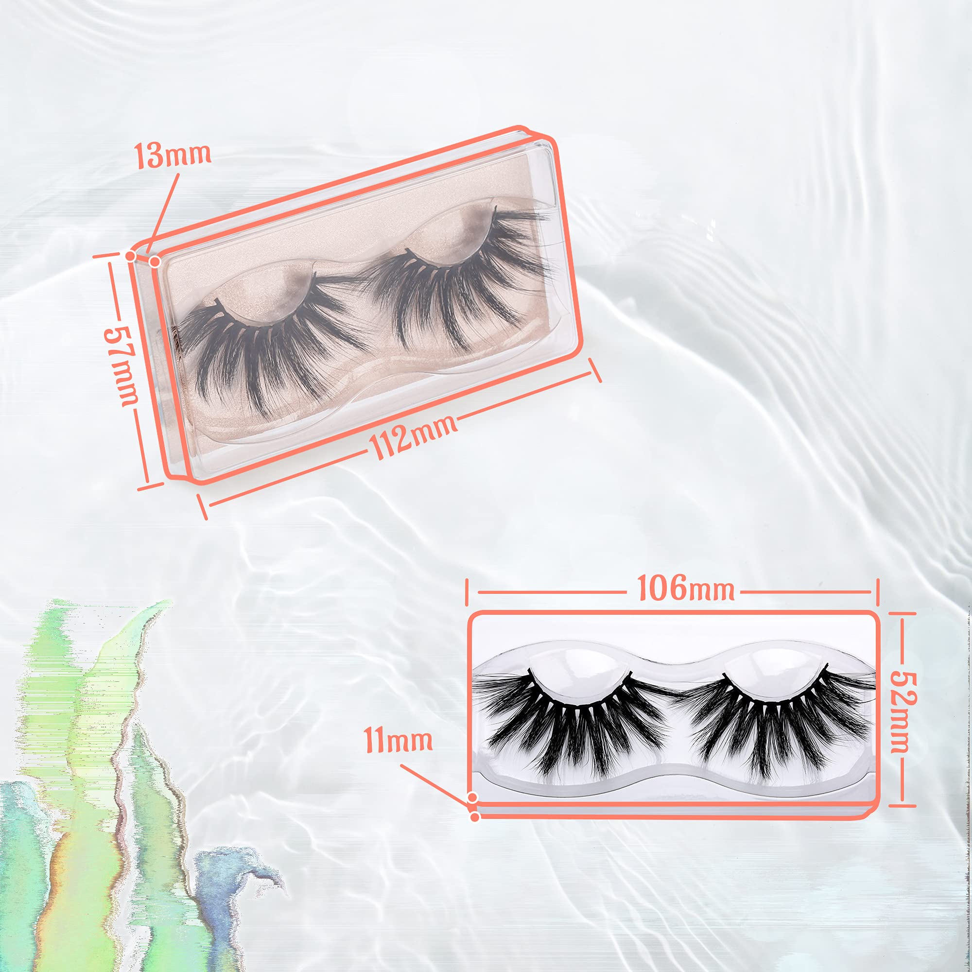 FARRED 25mm Faux Mink Lashes – 50 Pairs, 10 Styles, 6D Dramatic Bulk Lashes