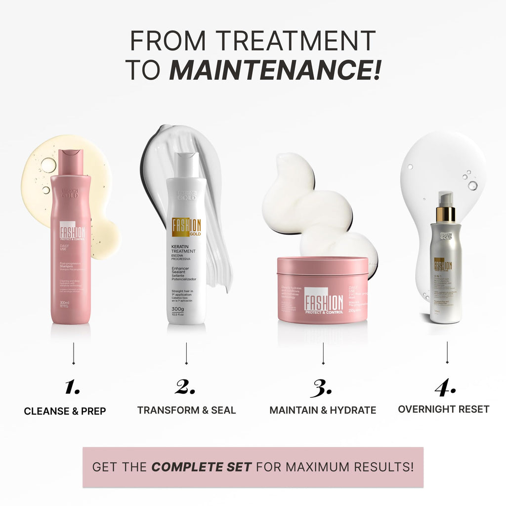 Fashion Gold SHAMPOO 300ml – Protect & Control for Straightened Hair