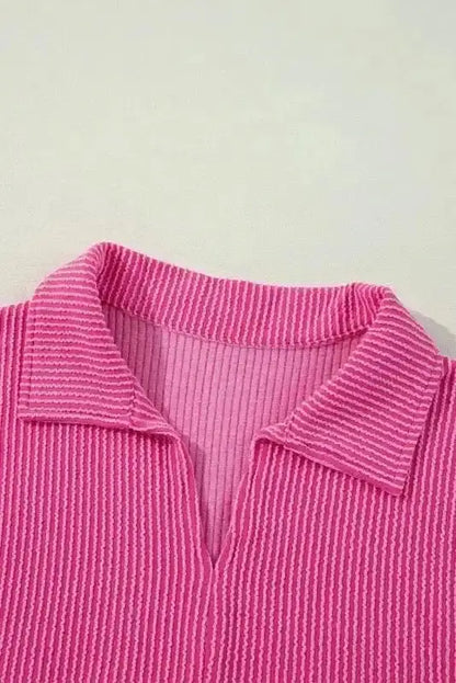 Feminine Silhouette Corded Blouse