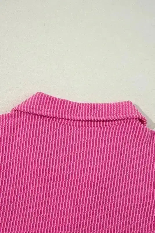 Corded V-Neck Bubble Sleeve Blouse Women UK