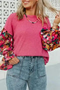 Floral Ribbed Top Women UK | Garden Style Casual