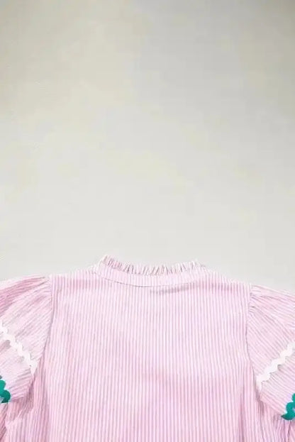 Sky Blue Striped Ruffled Sleeve Blouse Women UK | Rick Rack