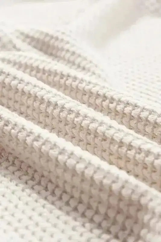 Waffle Knit Loose Fit Casual Top Women UK