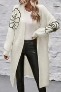 Embroidered Floral Duster Cardigan Women UK