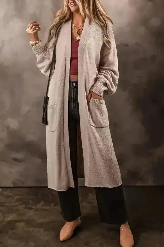 Longline Duster Cardigan Women UK | Beige