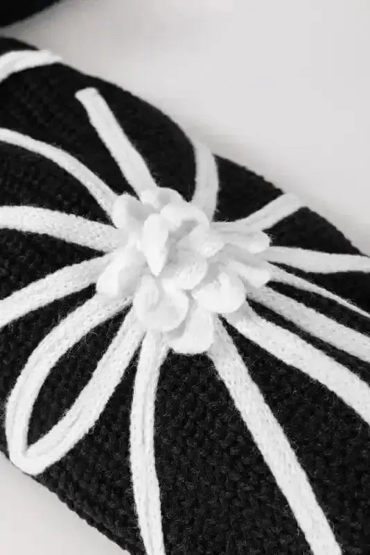 Black Flower Embroidered Duster Cardigan Women UK