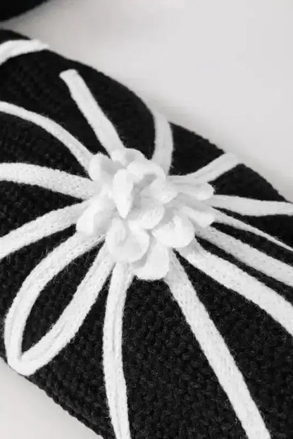 Black Flower Embroidered Duster Cardigan Women UK