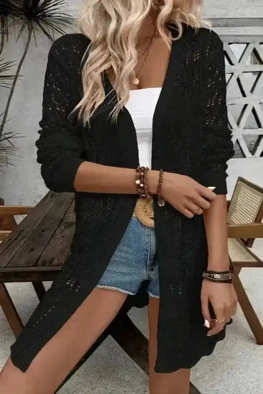 Boho Braid Crochet Cardigan Women UK