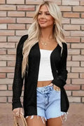 Lattice Knit Longline Cardigan Women UK
