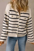 Sable Stripe Button Cardigan Women UK