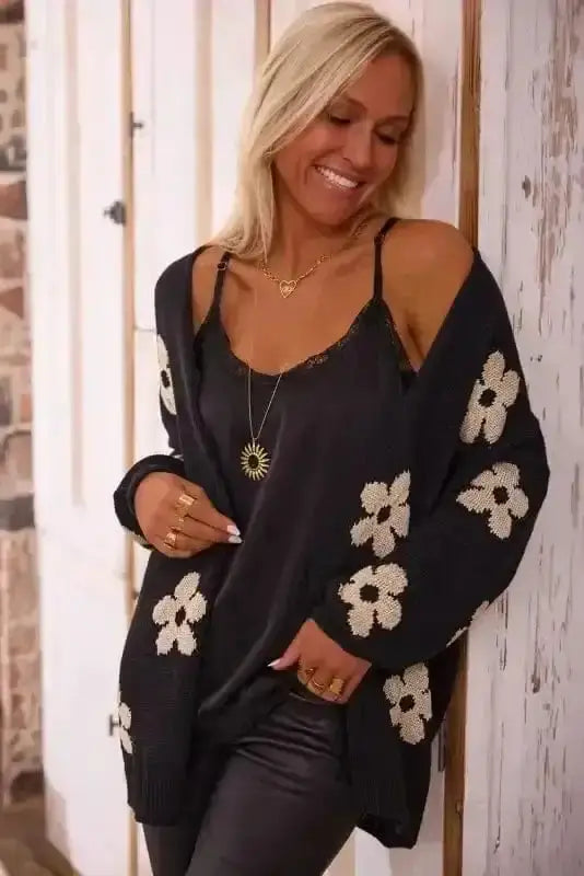 Loose Floral Print Cardigan Women UK