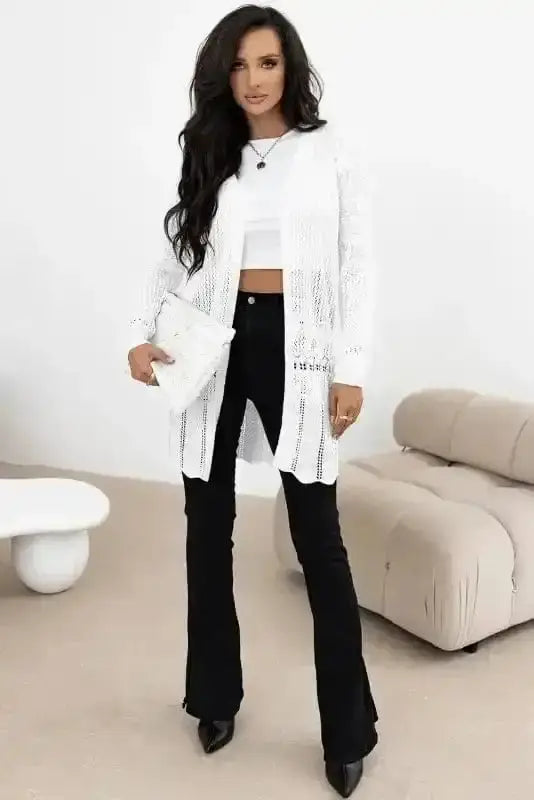 Boho Braid Crochet Cardigan Women UK