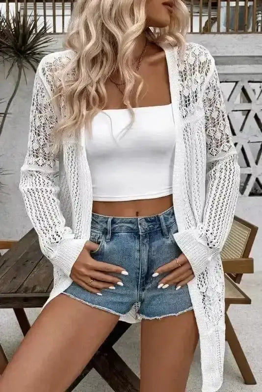 Boho Braid Crochet Cardigan Women UK