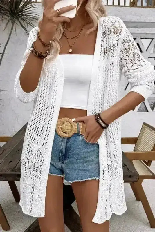 Boho Braid Crochet Cardigan Women UK