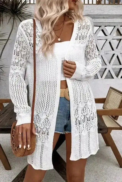 Boho Braid Crochet Cardigan Women UK