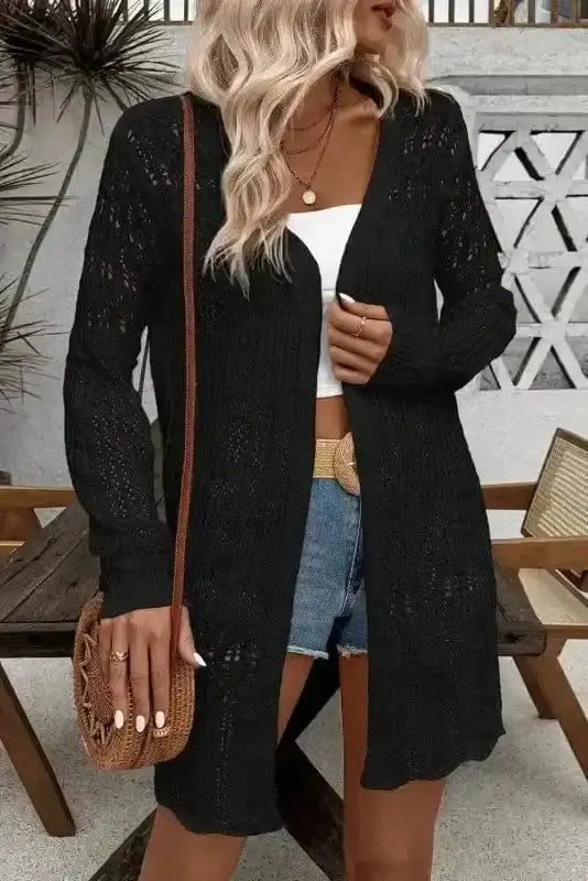 Boho Braid Crochet Cardigan Women UK