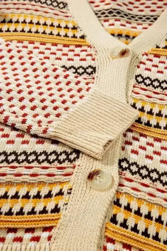 Khaki Buttoned Cropped Cardigan Women UK