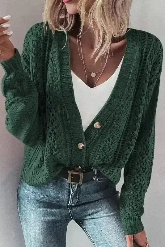 Open Knit Longline Cardigan Women UK